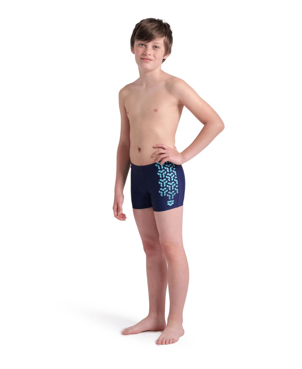 Kikko V Swim Short Graphic poikien uimahousut, tummansininen - turkoosiArena
