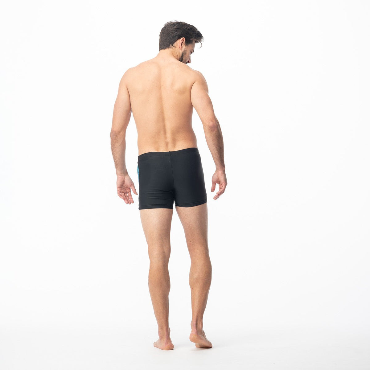 Levu miesten boxer-uimahousut, musta-merikuosi