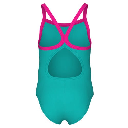Logo Kids Girl One Piece tyttöjen uimapuku, turkoosi - pinkkiArena