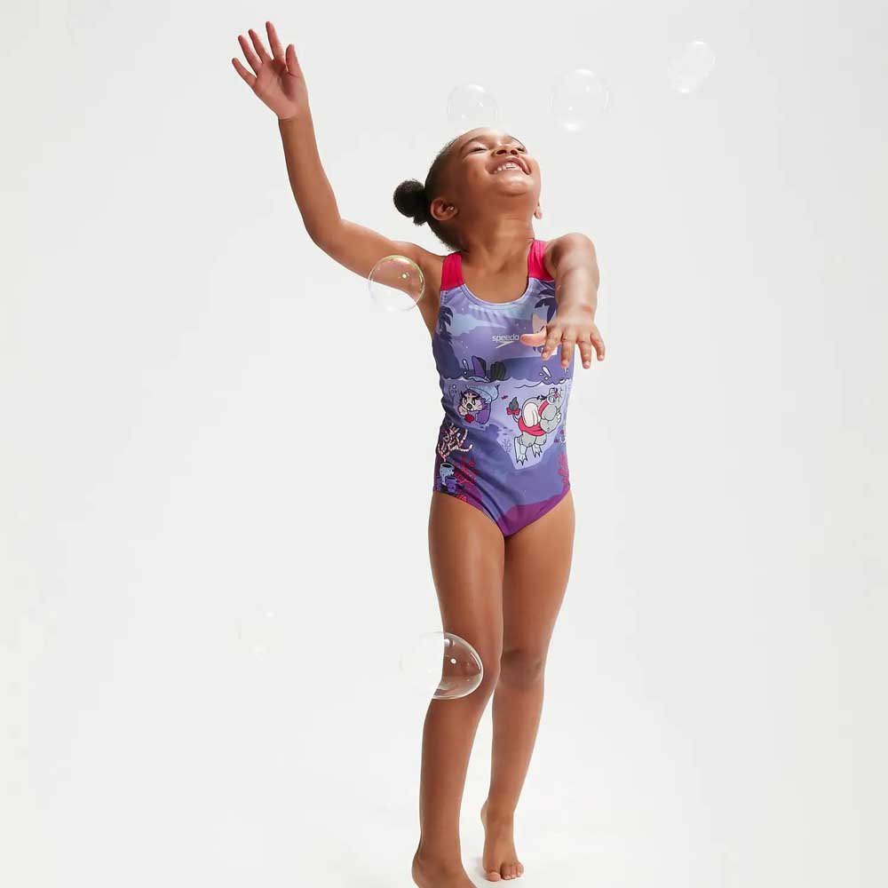 LTS Printed Racerback JR tyttöjen uimapuku, violettiSpeedo
