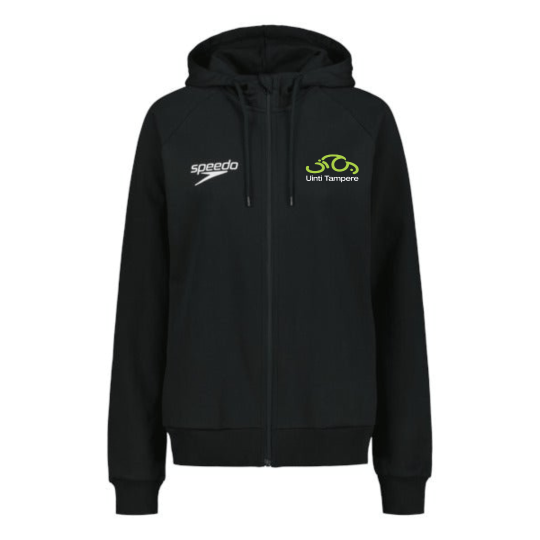 Naisten Hooded Sweat jacket Small Logo, musta - Uinti TampereUinti Tampere