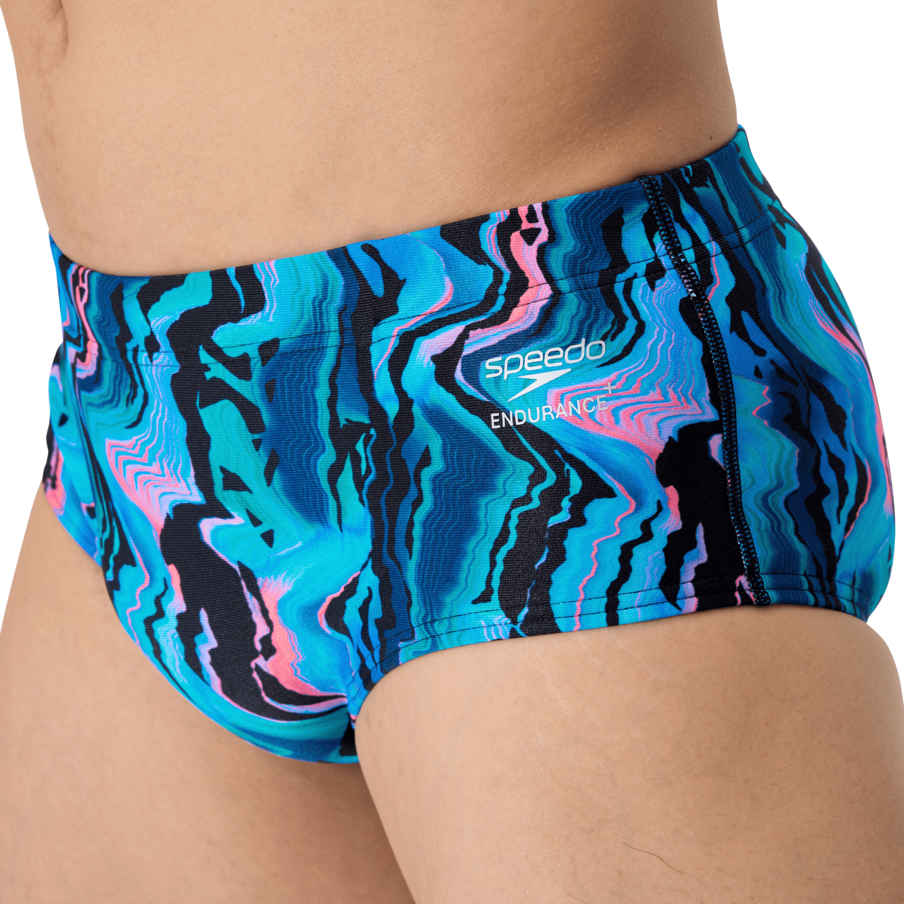 Printed 13.5cm Brief miesten uimahousut, sini - mustaSpeedo