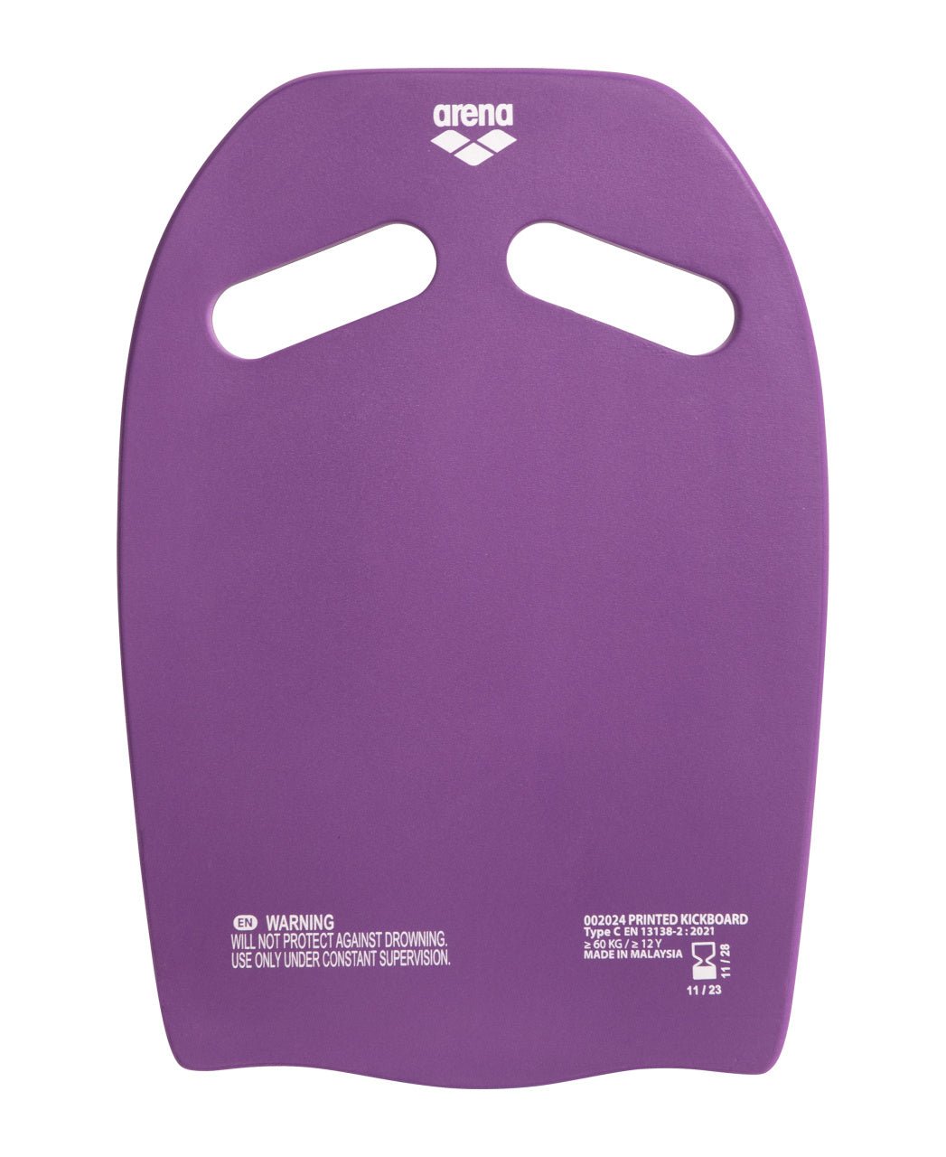 Printed Kickboard uimalauta, musta - keltainen - Arena
