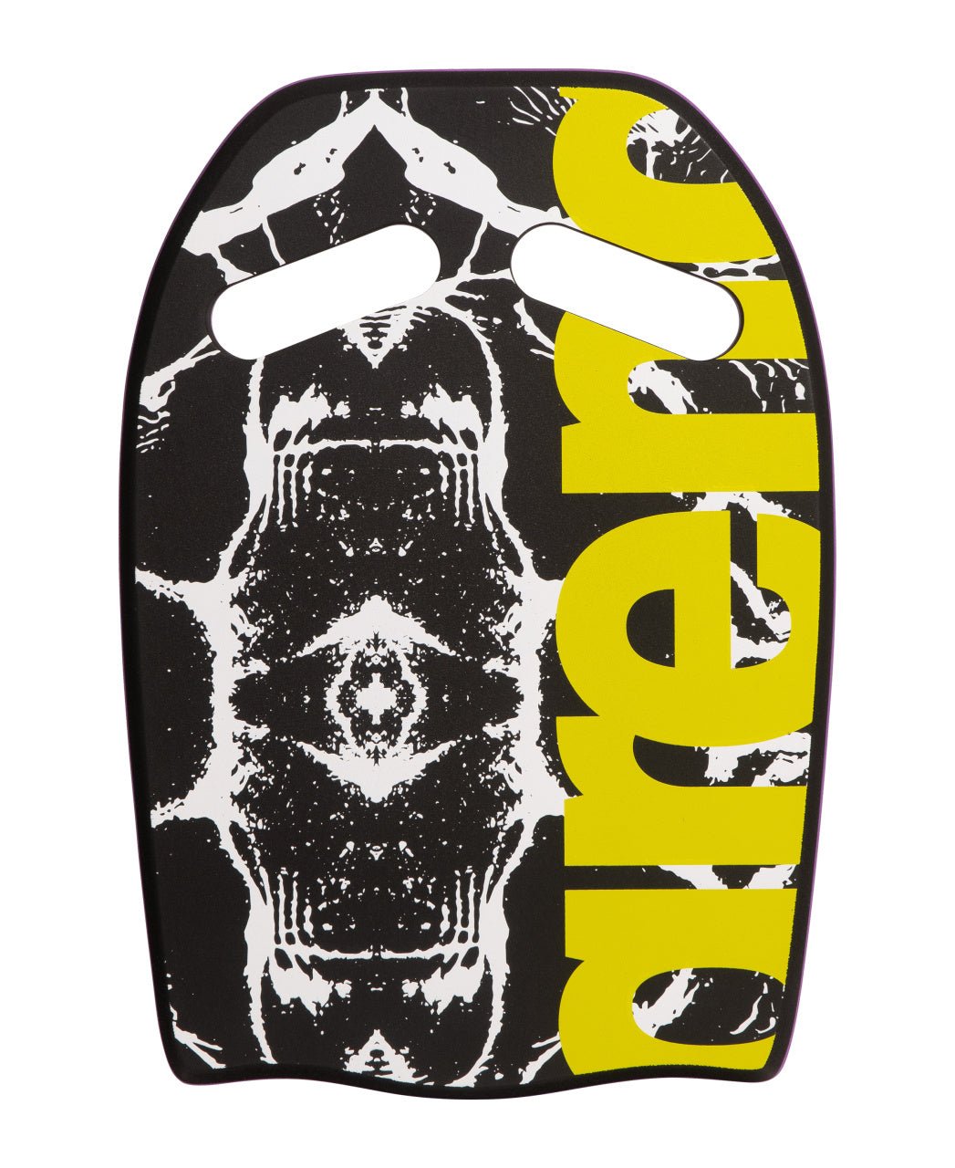 Printed Kickboard uimalauta, musta - keltainen - Arena