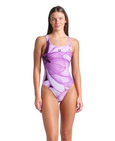 Seabed O back One Piece naisten uimapuku, violetti - musta - Arena