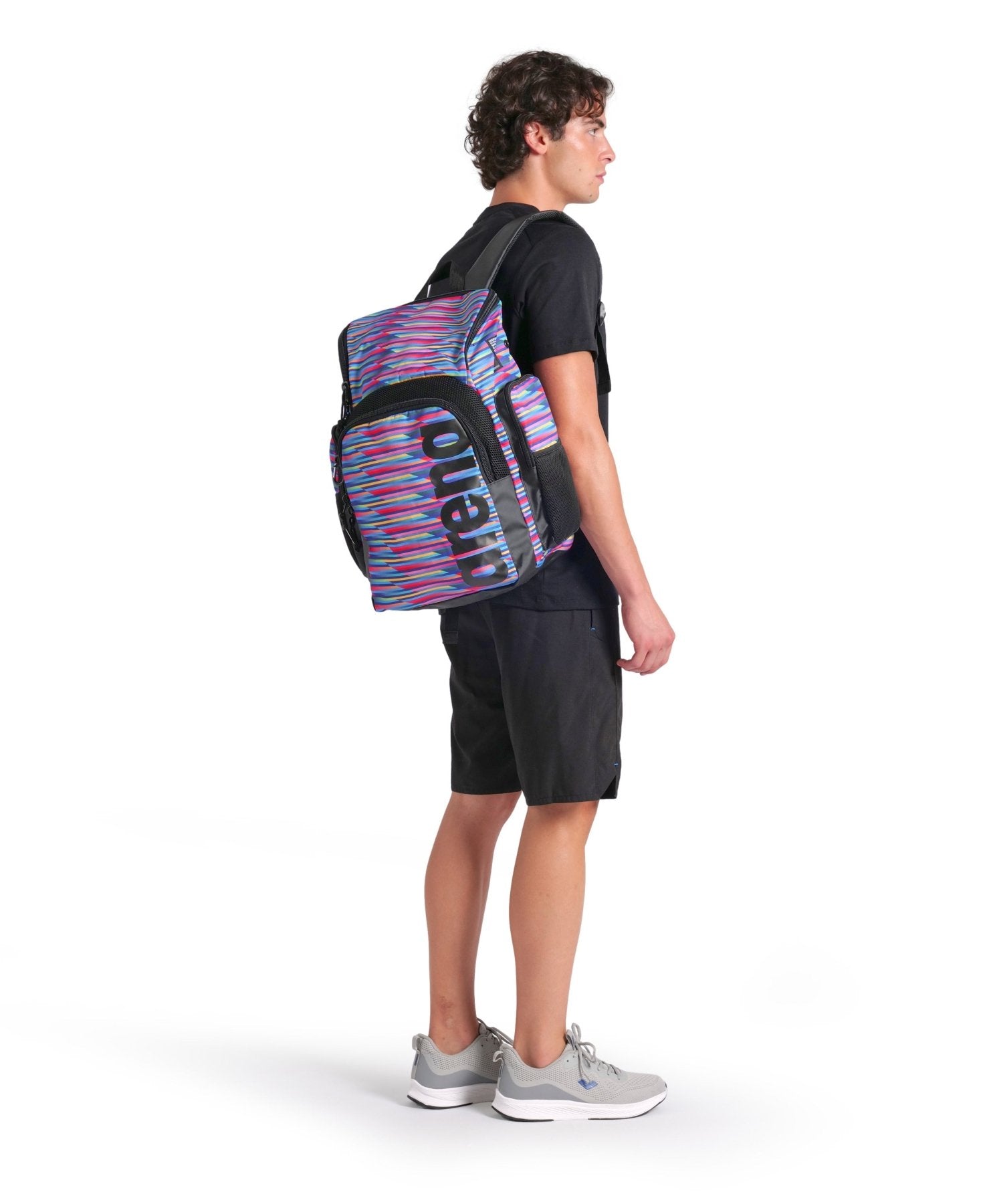 Spiky III Backpack 35 reppu, Allover Racing Stripes - Arena