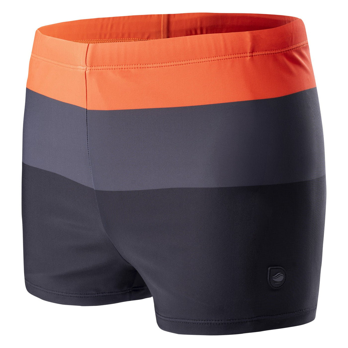 Stripe miesten boxer-uimahousut, ruoste-tummanharmaa-musta