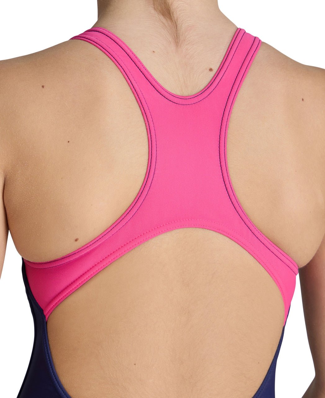 Swim Pro Back Graphic tyttöjen uimapuku, tummansini - pinkkiArena