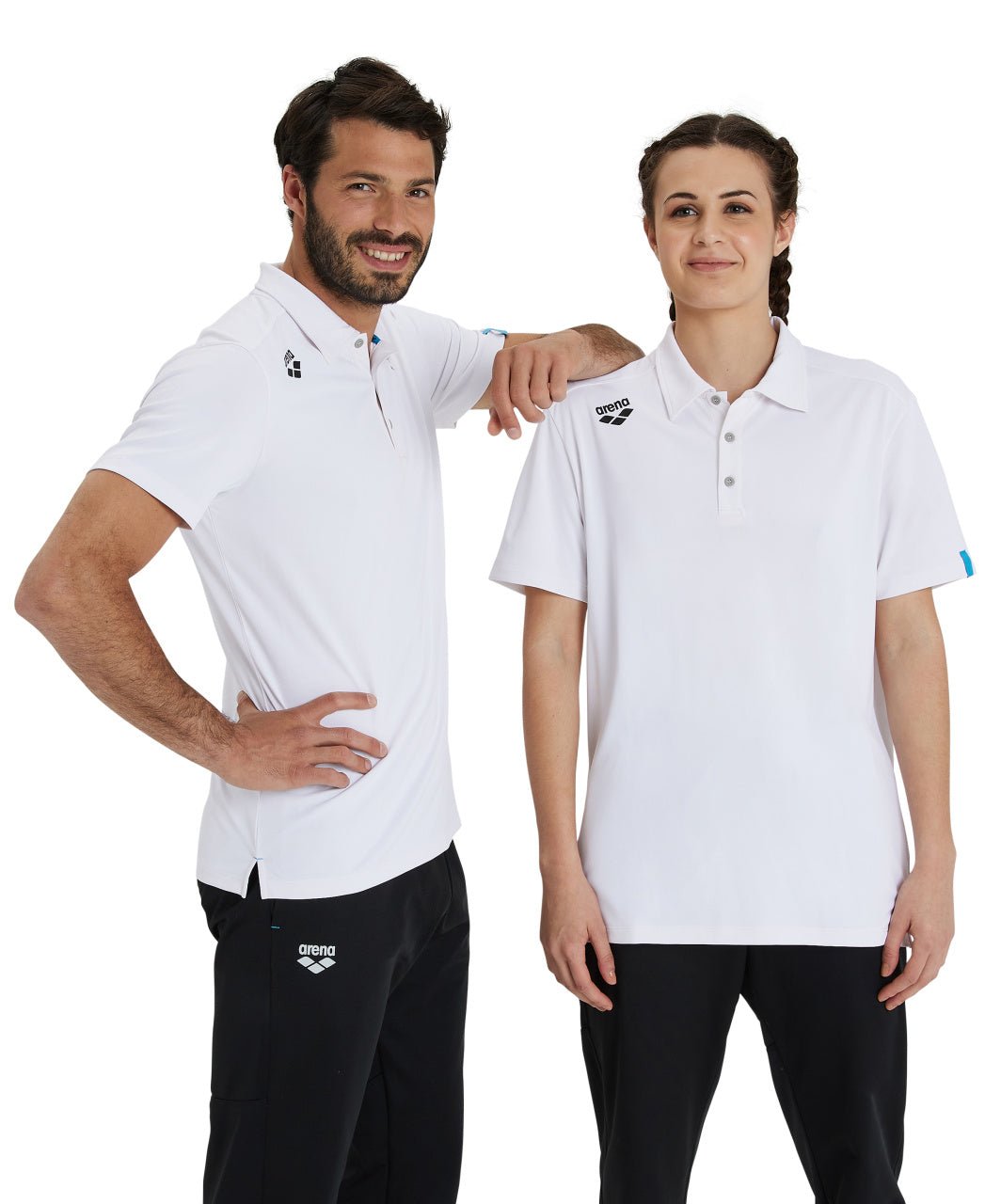 Team Poloshirt Solid paita, valkoinenArena