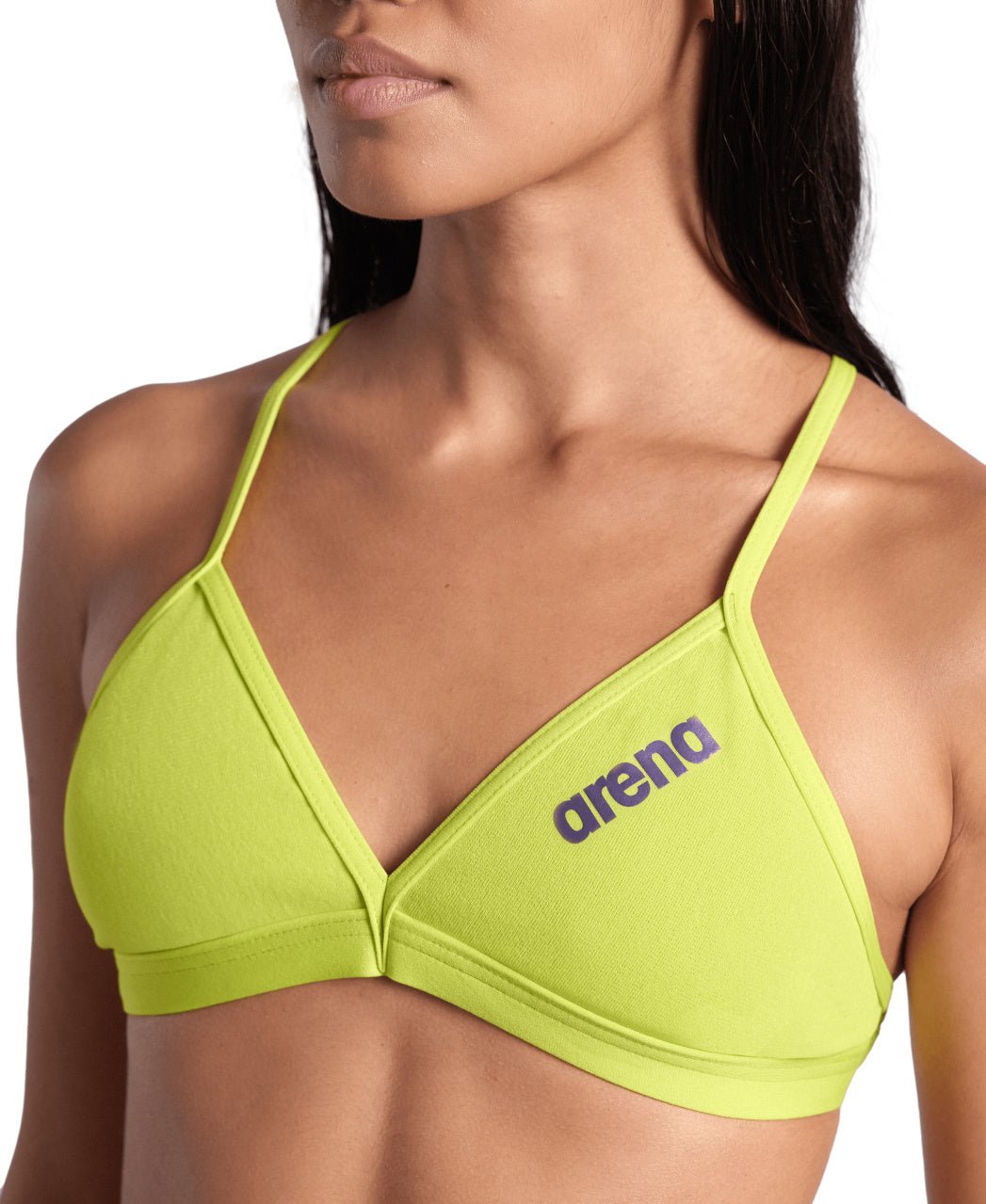 Team Swim Top Tie Back Solid naisten bikini yläosa, soft greenArena