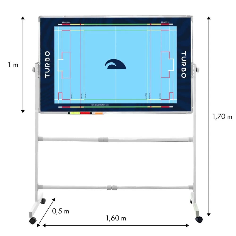 Water Polo Tactical Board With Wheels (100 X 160 cm)Turbo