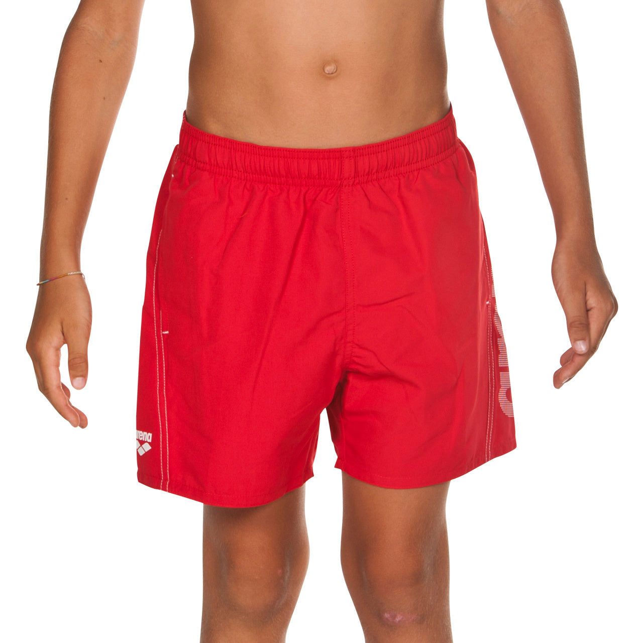 Fundamentals Logo Jr badshorts för pojkar, röd