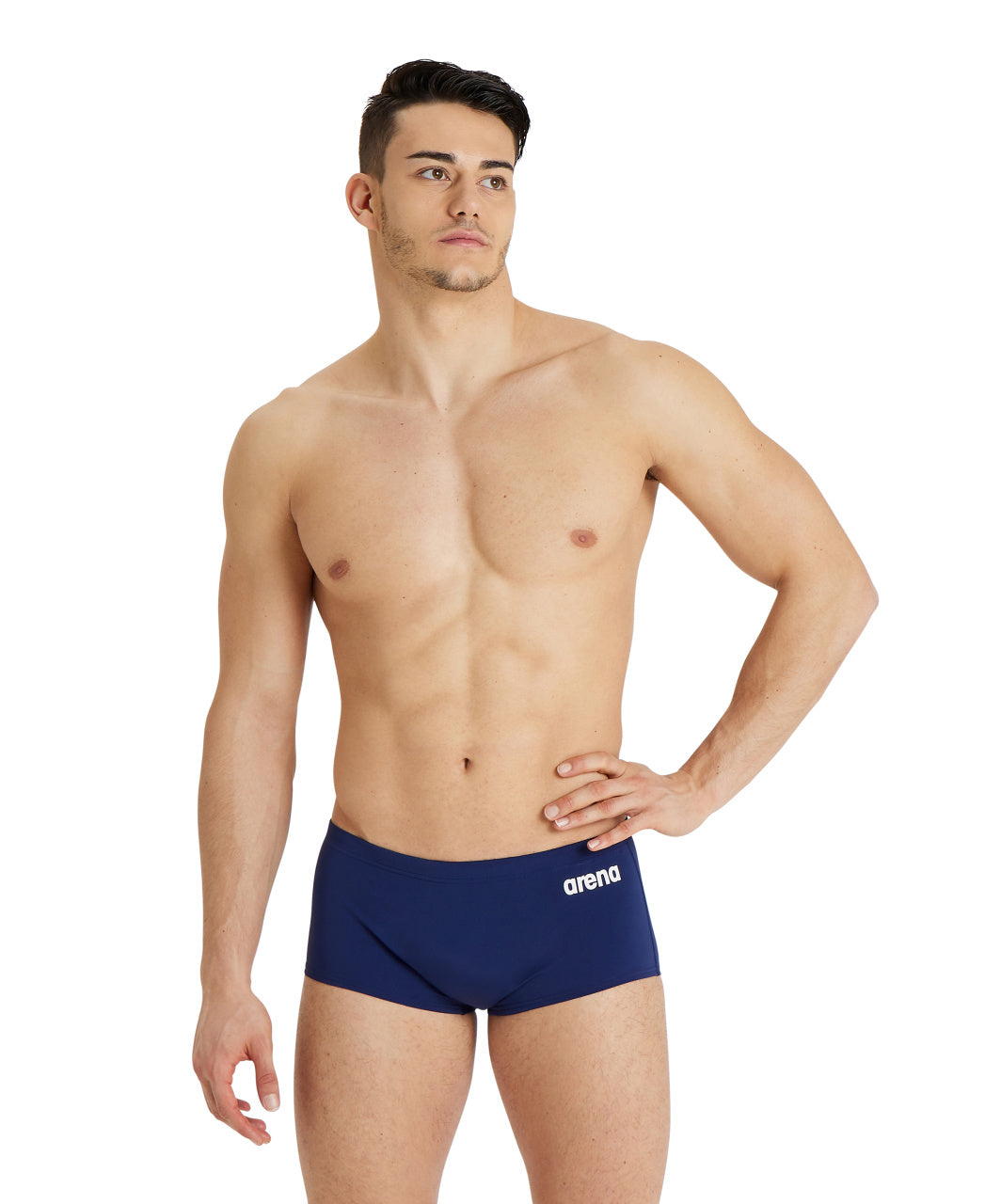Team Swim Low Waist Korta badbyxor för män, mörkblå