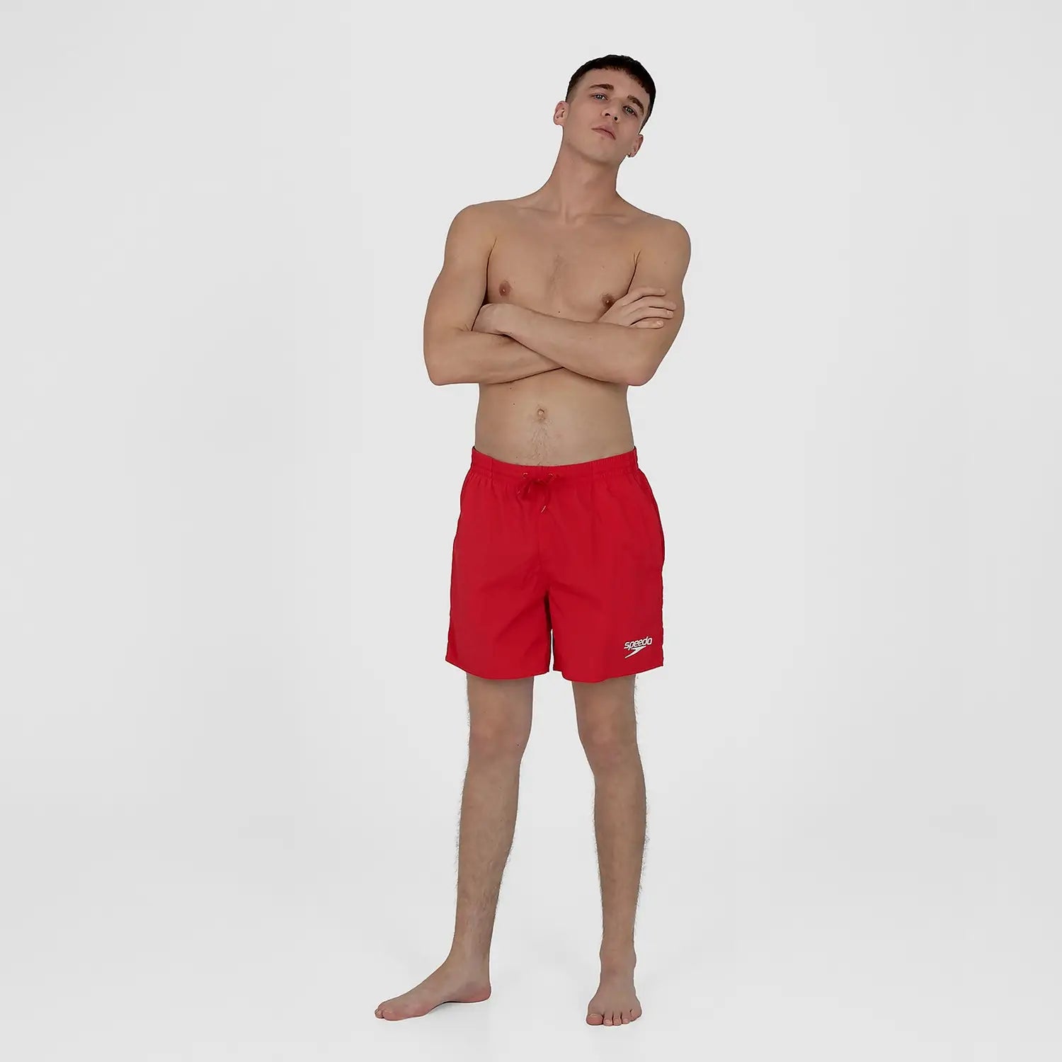 Watershort Essentials 16" men's swimming shorts, red