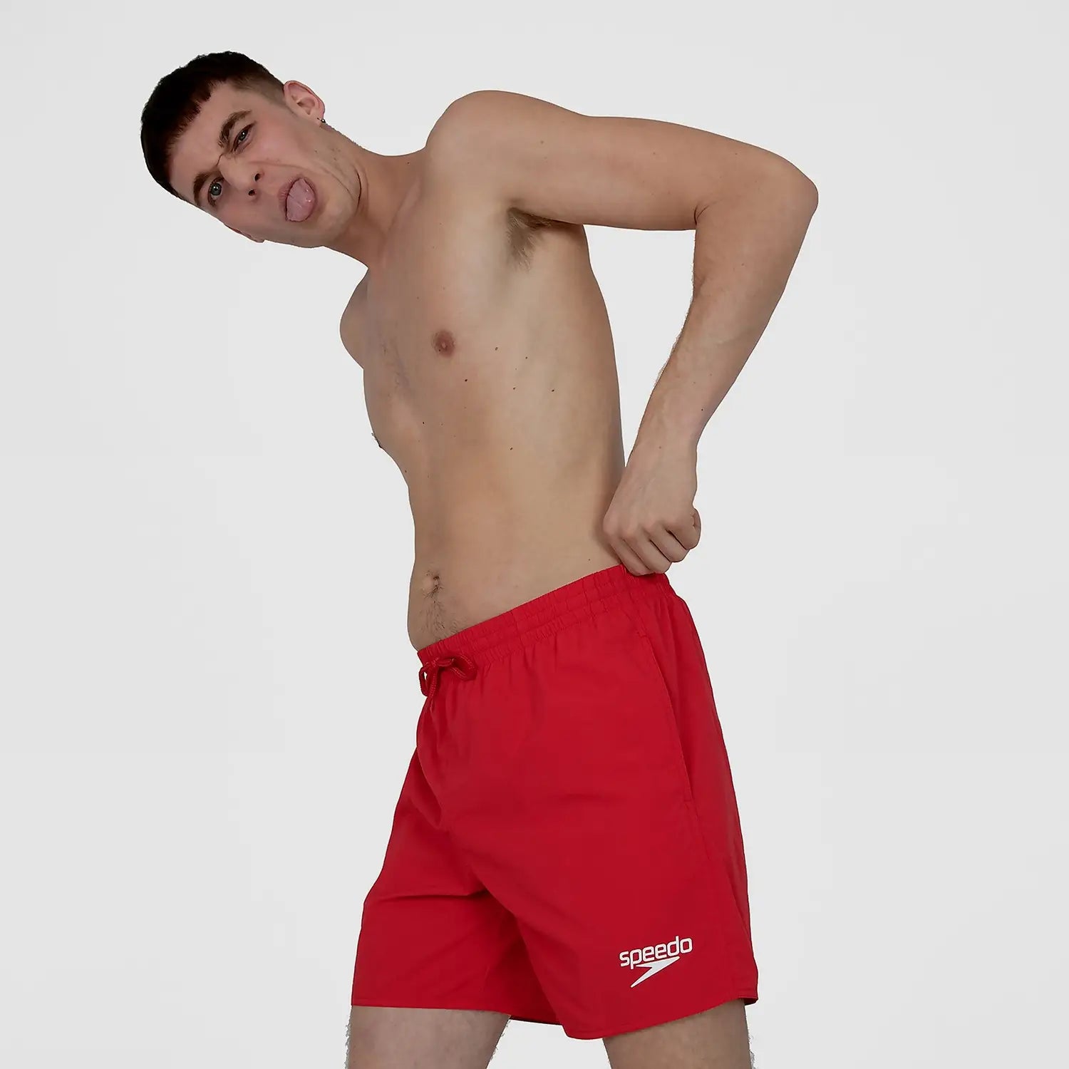 Watershort Essentials 16" men's swimming shorts, red