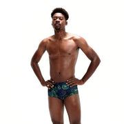17cm Club Training Allover Brief miesten uimahousut, tummansini - vihreäSpeedo