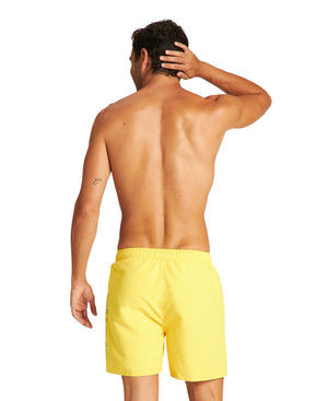Grundläggande logotyp badshorts för män, gul