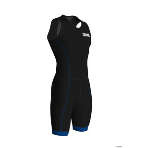 Triathlon tävlingsdräkt ST Front Zip för män, svart