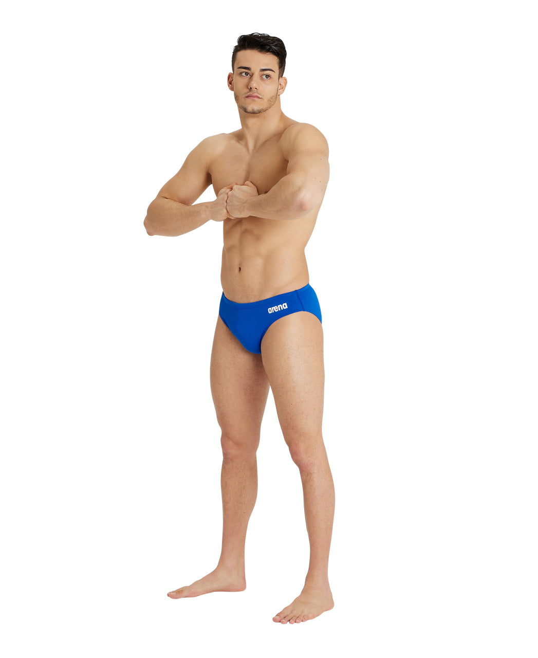 Solid Brief men's swimming trunks, light blue