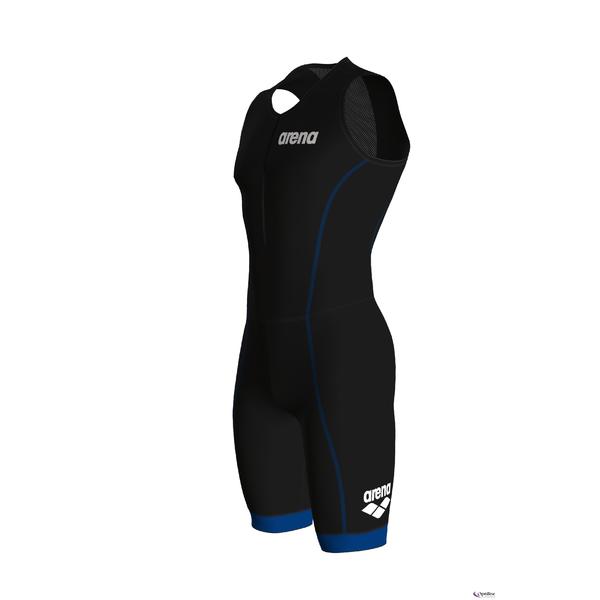 Triathlon tävlingsdräkt ST Front Zip för män, svart