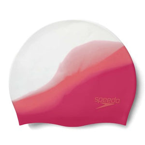 Multi Color Silicon Cap badmössa, vit-rosa