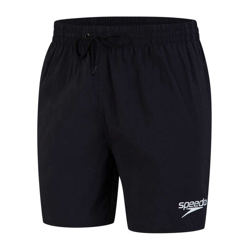 Essentials 16" badshorts för män, svarta