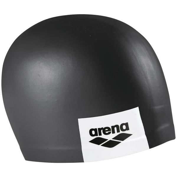 Arena Logo Moulded Cap -uimalakki musta – saumaton silikonilakki kilpa- ja harjoituskäyttöön