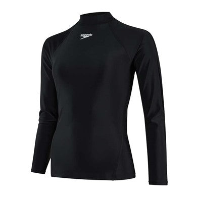 Rash Top långärmad UV-tröja för kvinnor, svart