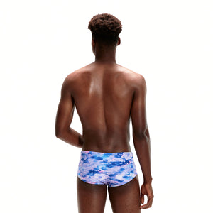 13,5 cm Club Training Allover Brief badbyxor för män, blålila
