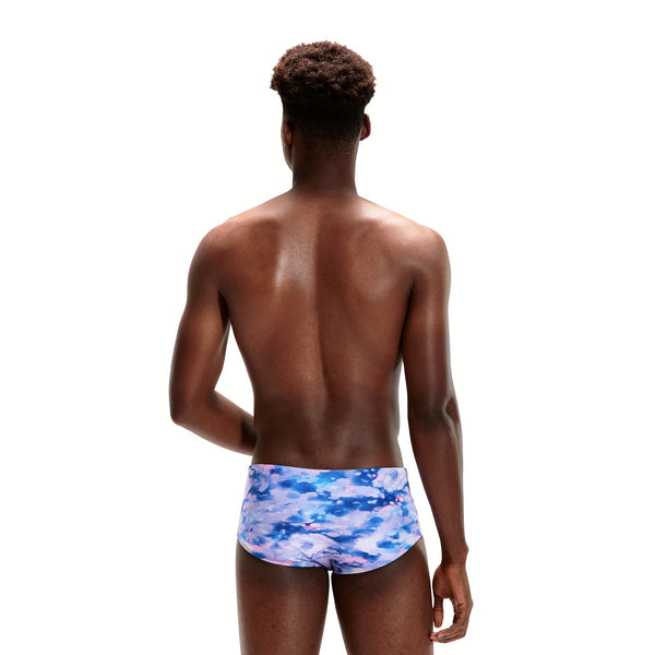 13,5 cm Club Training Allover Brief badbyxor för män, blålila