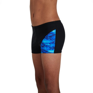 Digital Panel Aquashort badbyxor för pojkar, svart-blå