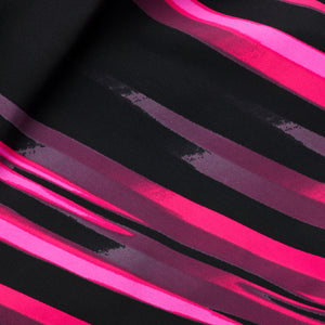 AmberGlow Printed Shaping dambaddräkt, svart-rosa