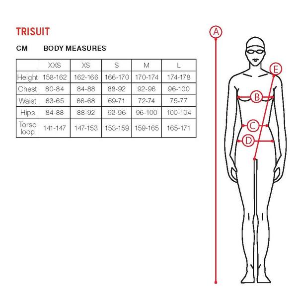 Naisten Rear Zip TriSuit ST, mustaArena