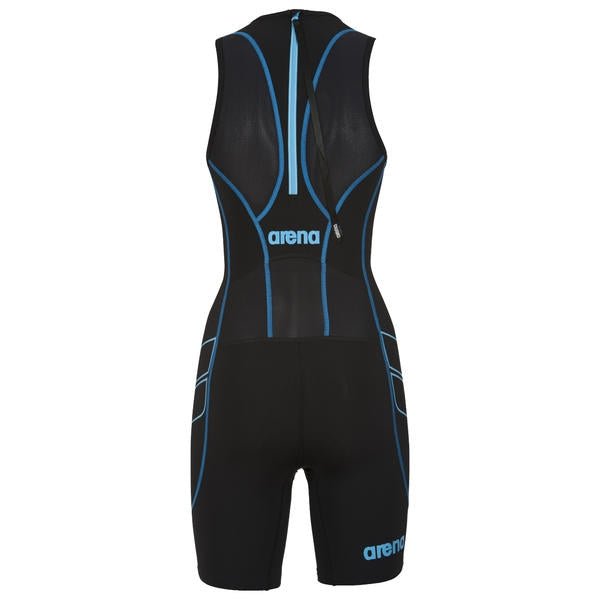 Naisten Rear Zip TriSuit ST, mustaArena