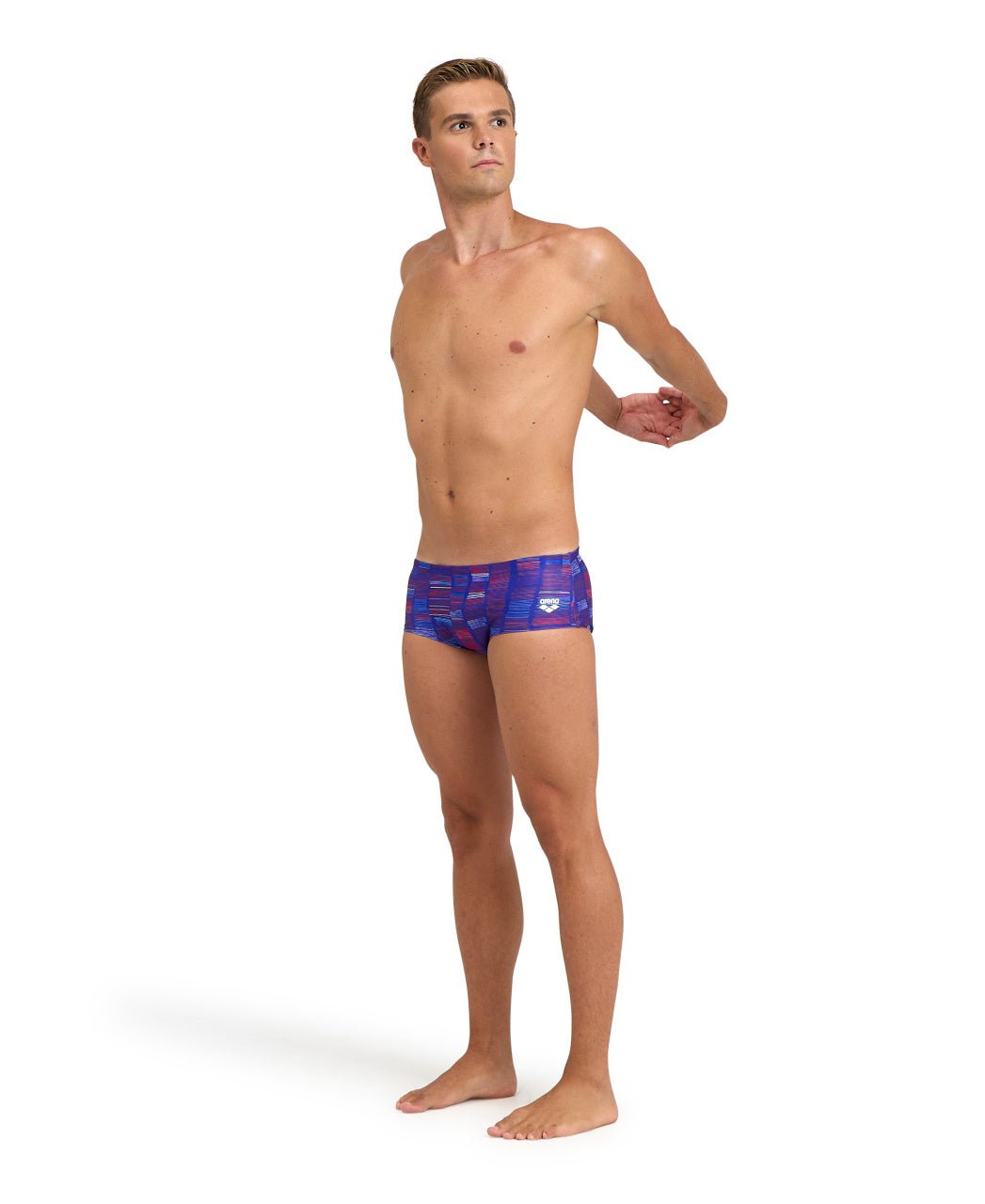 Slow Motion Swim Low Waist Short miesten uimahousut, sini - punainenArena