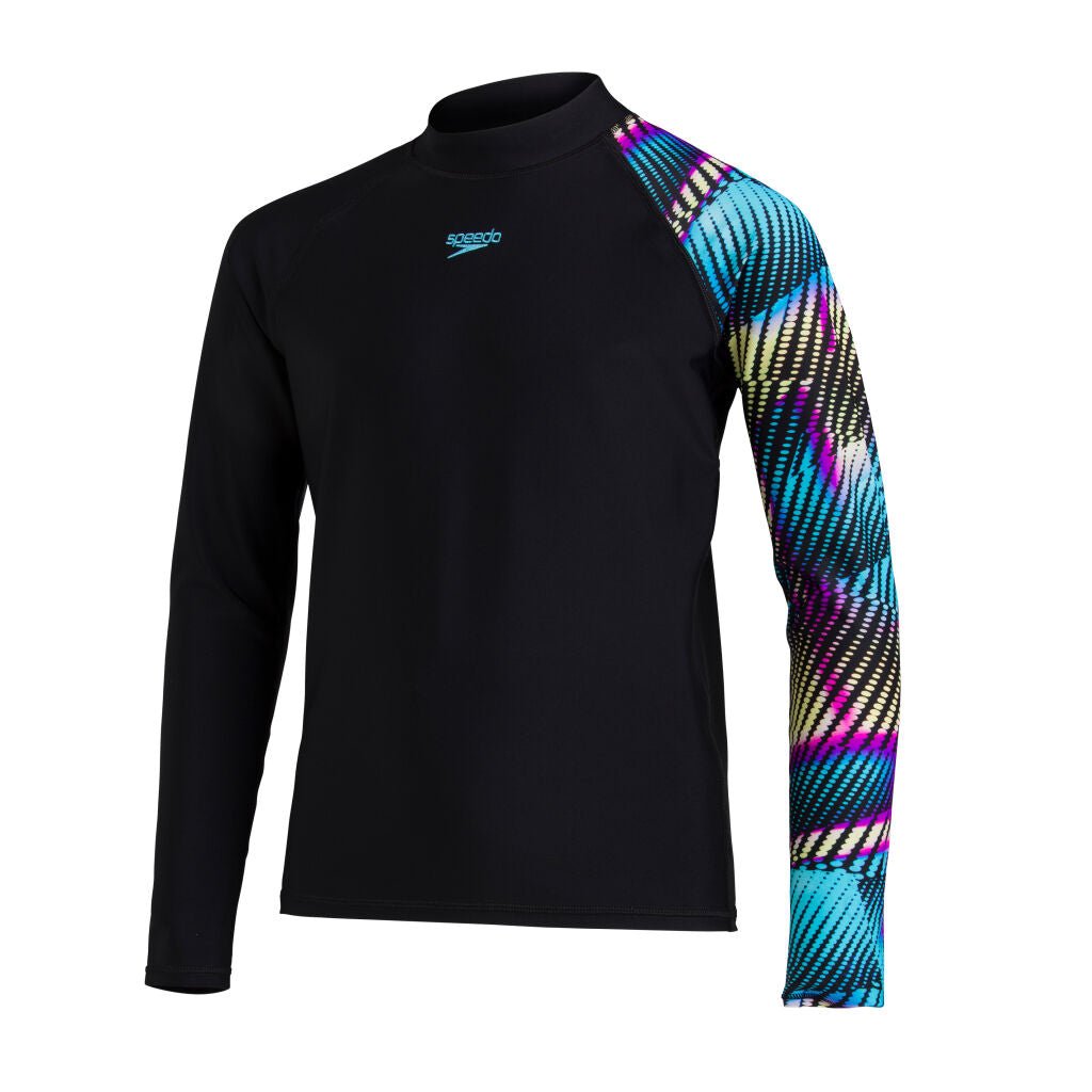 Speedo Digital Allover Rash lasten pitkähihainen UV - paita – UPF 40+ suoja, Eco EnduraFlex - kangasSpeedo