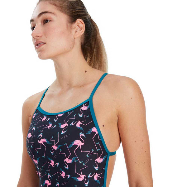 Flamingo Flare Allover baddräkt för kvinnor