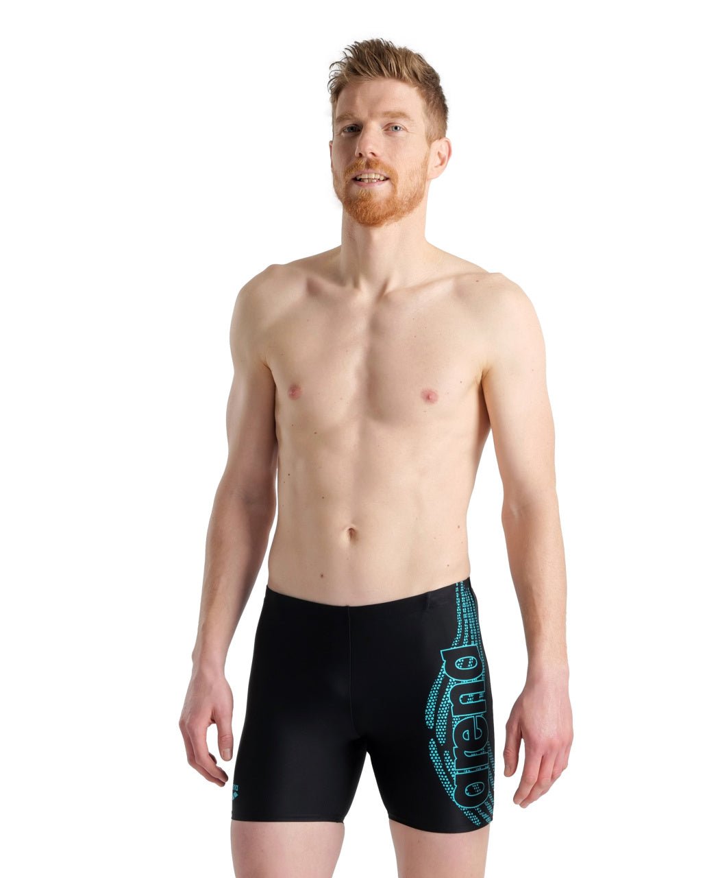 Swim Mid Jammer Graphic miesten uimahousut, mustaArena