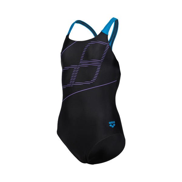 Swim Pro Back Logo tyttöjen uimapuku, mustaArena